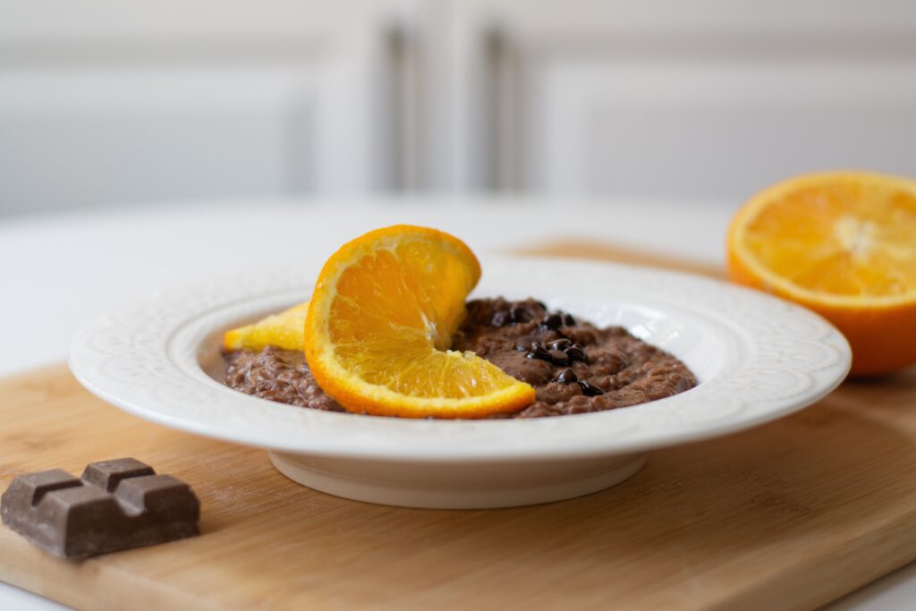 Chocolate orange porridge