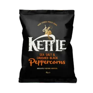 Kettle Sea Salt & Black Pepper Crisps 18 x 40g