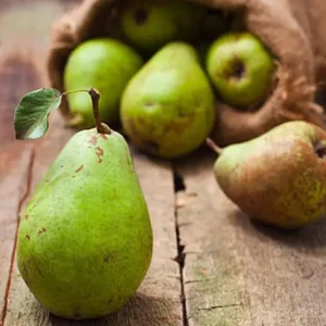 Pears On Wooden Table