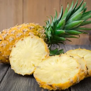 Pineapple On Wooden Table